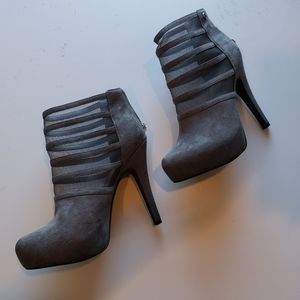 Guess Suede & Mesh Heeled Bootie